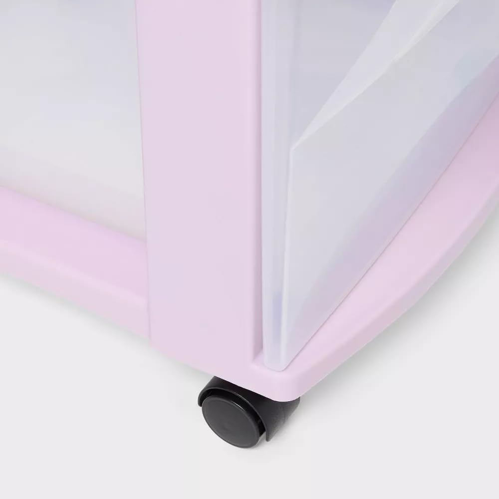 3 Drawer Plastic Storage Cart with Casters O98893