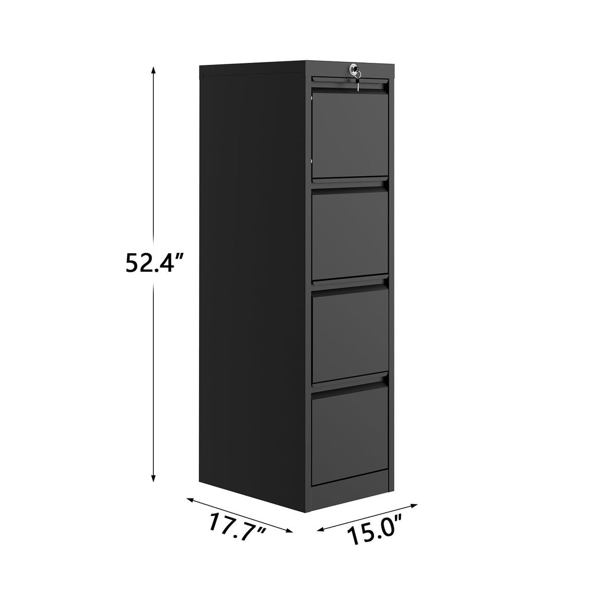 4 Drawer Metal File Cabinet with Lock W247710