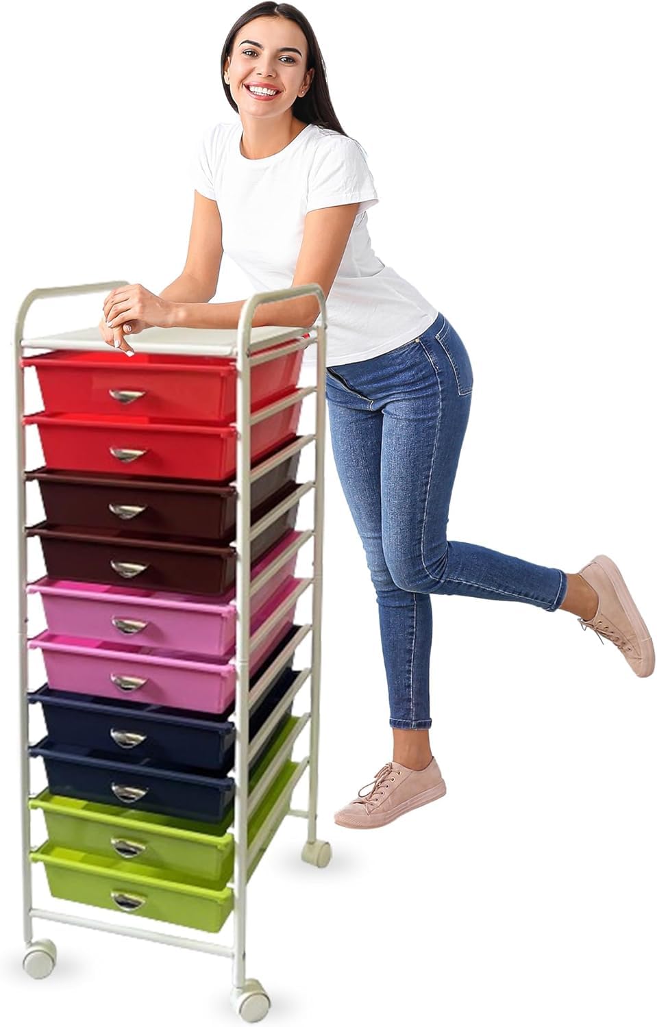 10 Drawer Rolling Storage Organizer N739