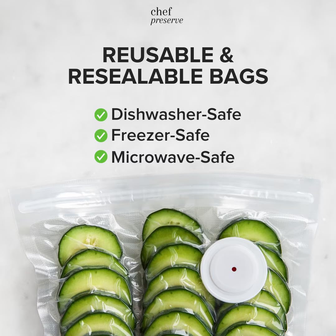 Compact Vacuum Sealer with 30 Reusable Vacuum Bags F9471