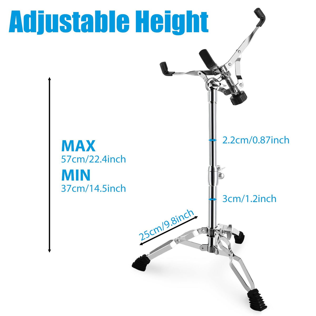 Height Adjustable Double Braced Snare Drum Stand E623