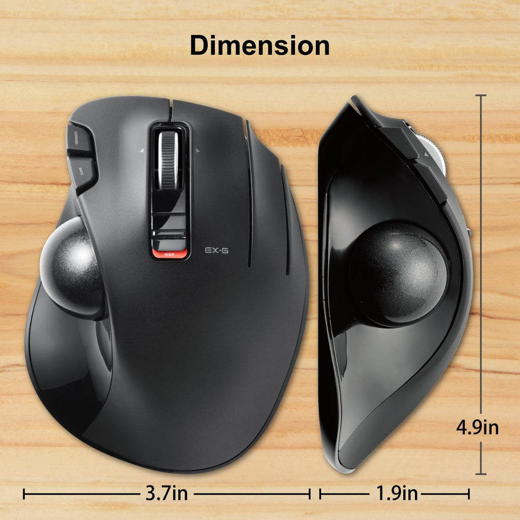 2.4GHz USB Wireless Ergonomic Trackball Mouse O903