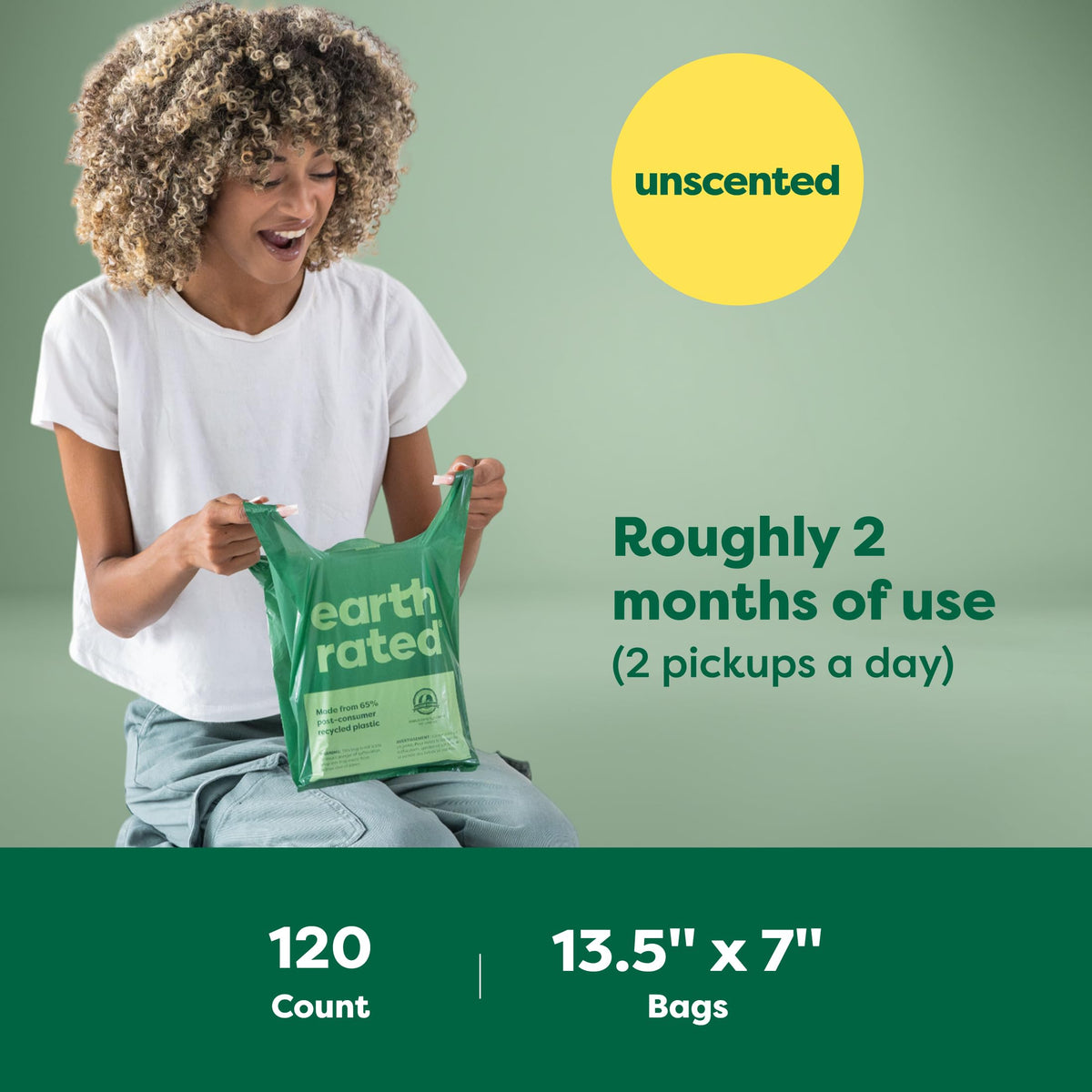 120 Leak Proof Unscented Dog Poop Bags S55611