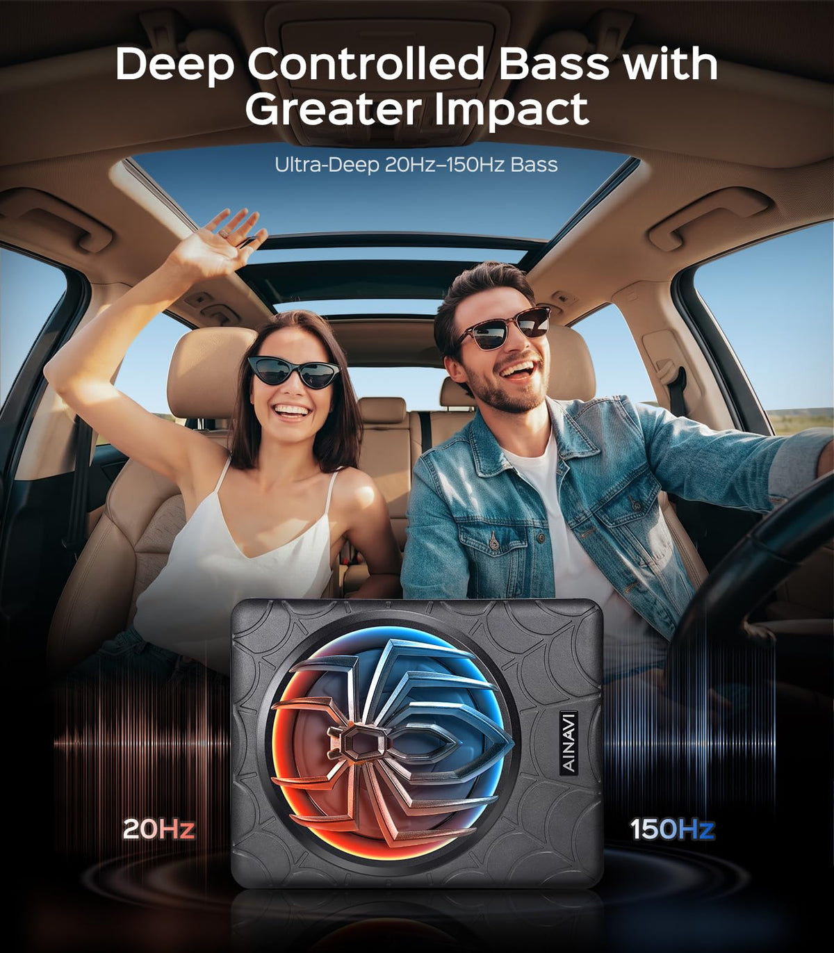 1200W 10" Powered Underseat Subwoofer with Amp M7099