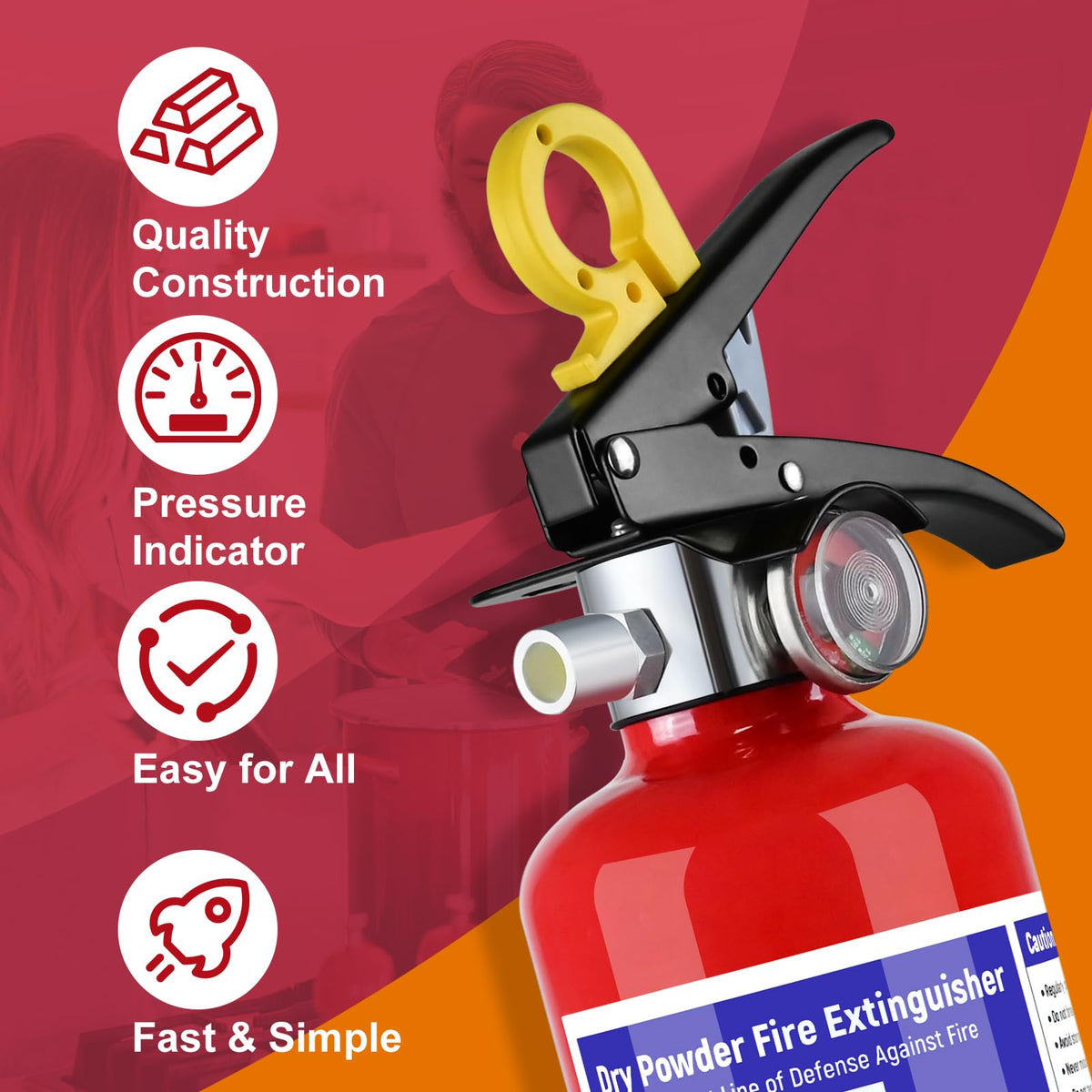 2 Pack 2.5 lb ABC Dry Chemical Fire Extinguisher J397968