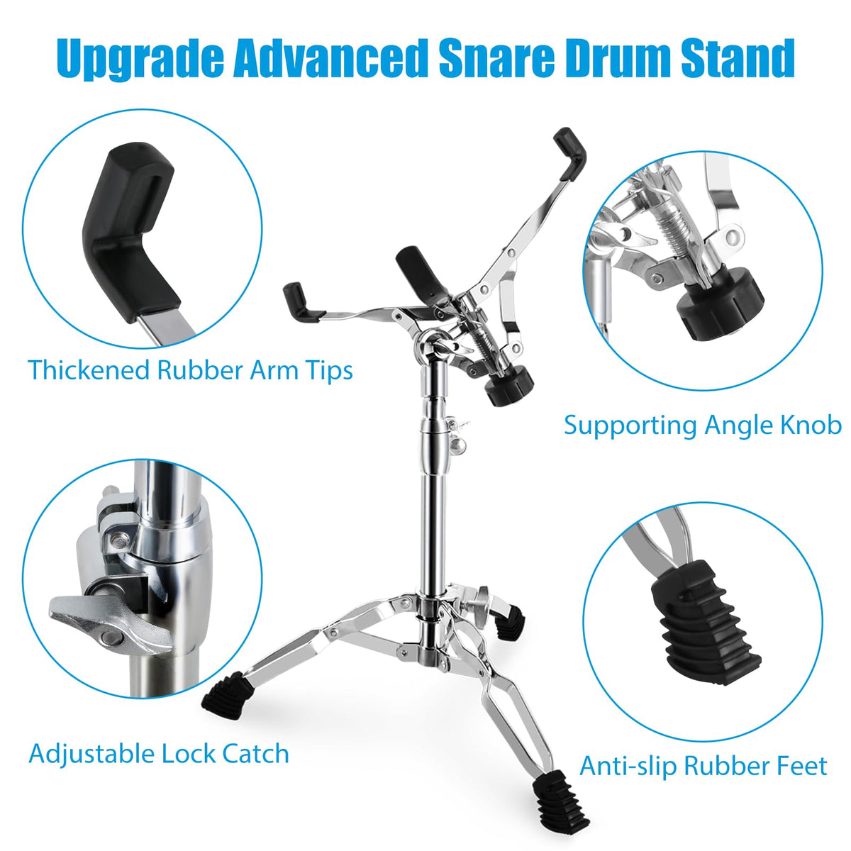 Height Adjustable Double Braced Snare Drum Stand E623