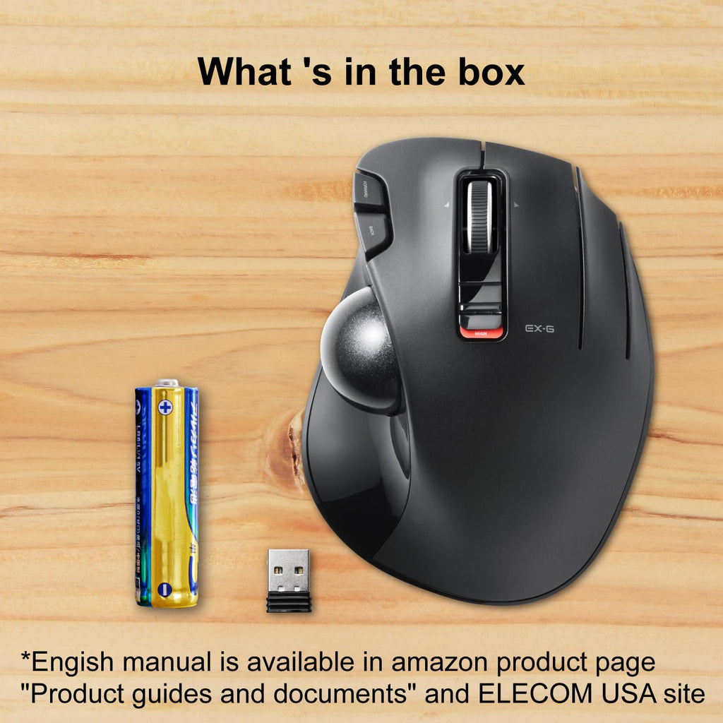 2.4GHz USB Wireless Ergonomic Trackball Mouse O903