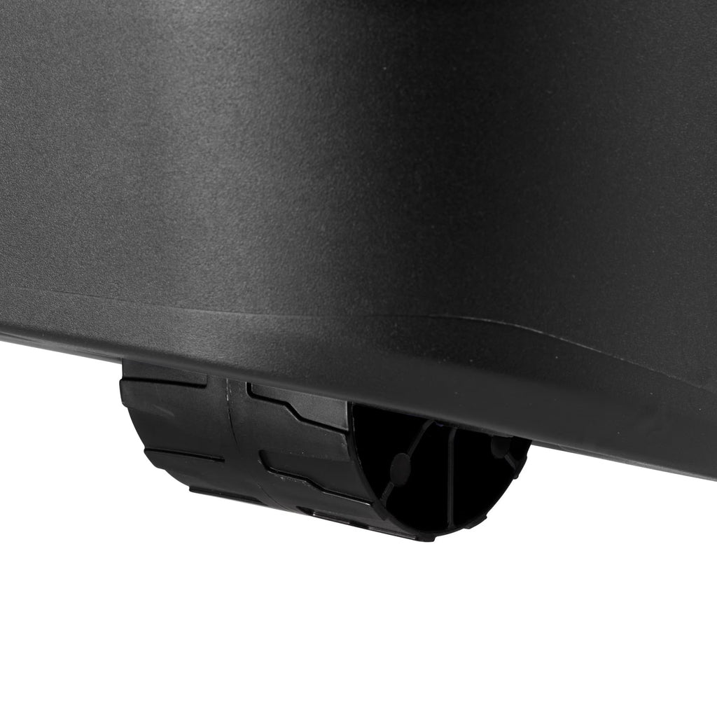 22 Gallon Black Wheeled Plastic Storage Trunk with Handle I105