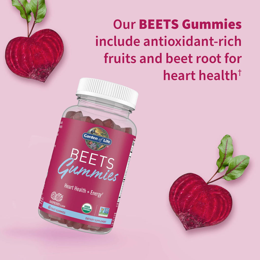 Organic Beet Gummies Raspberry Flavored 30 Servings F8701