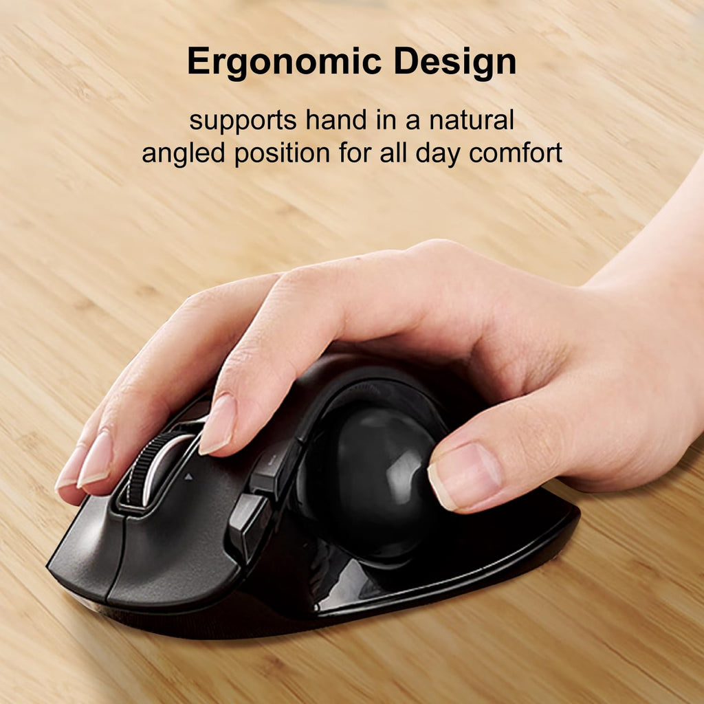2.4GHz USB Wireless Ergonomic Trackball Mouse O903