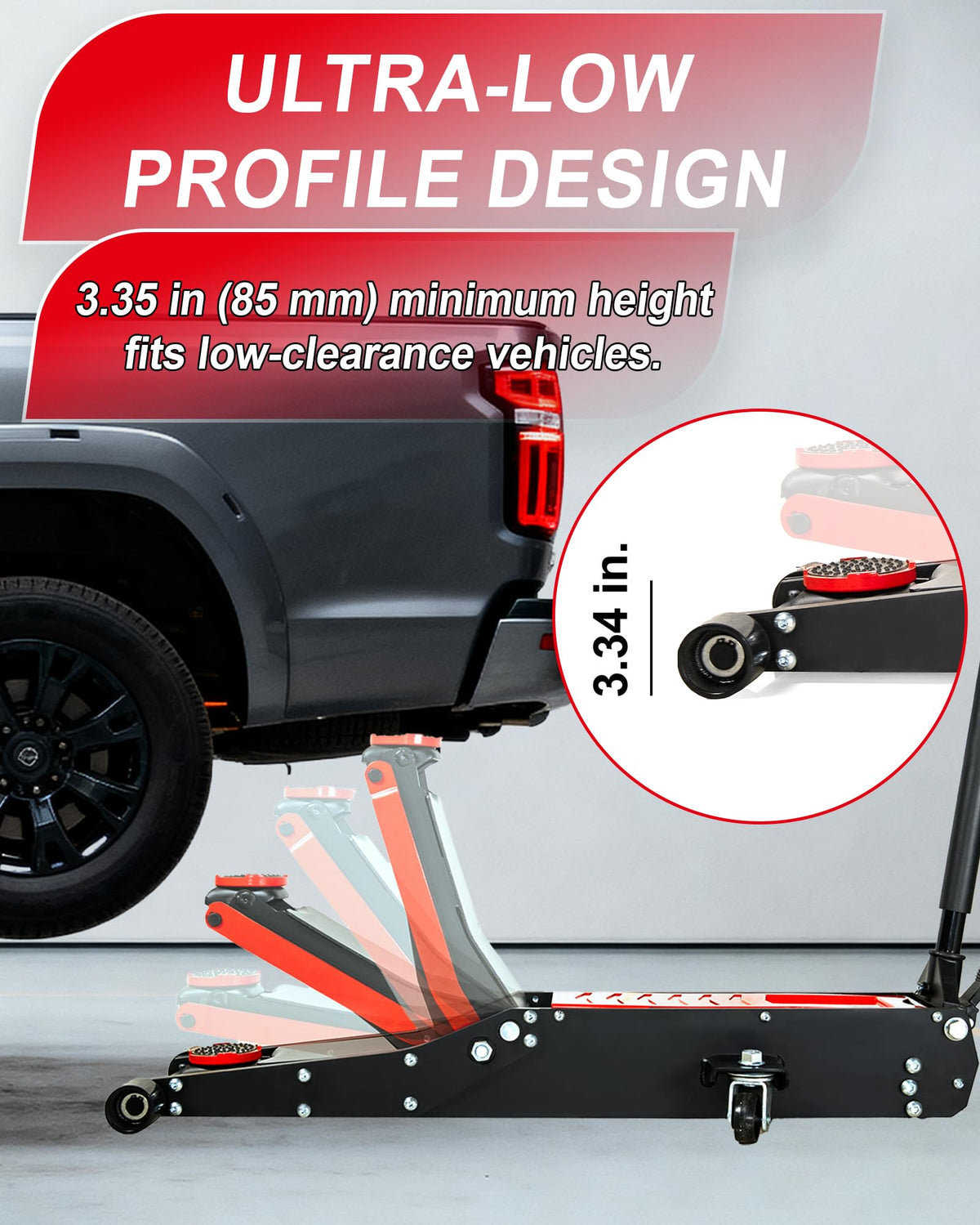 3 Ton Low Profile Floor Jack with Foot Pedal Y400