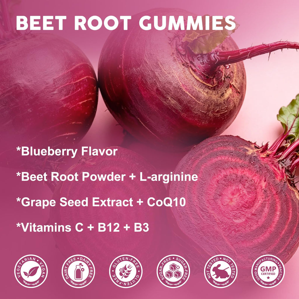 Sugar Free Beet Root Gummies 60 Ct D12742