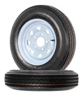 2-Pack Trailer Tire Rim Assembly 5.30-12 5 Lug White LRC I82893