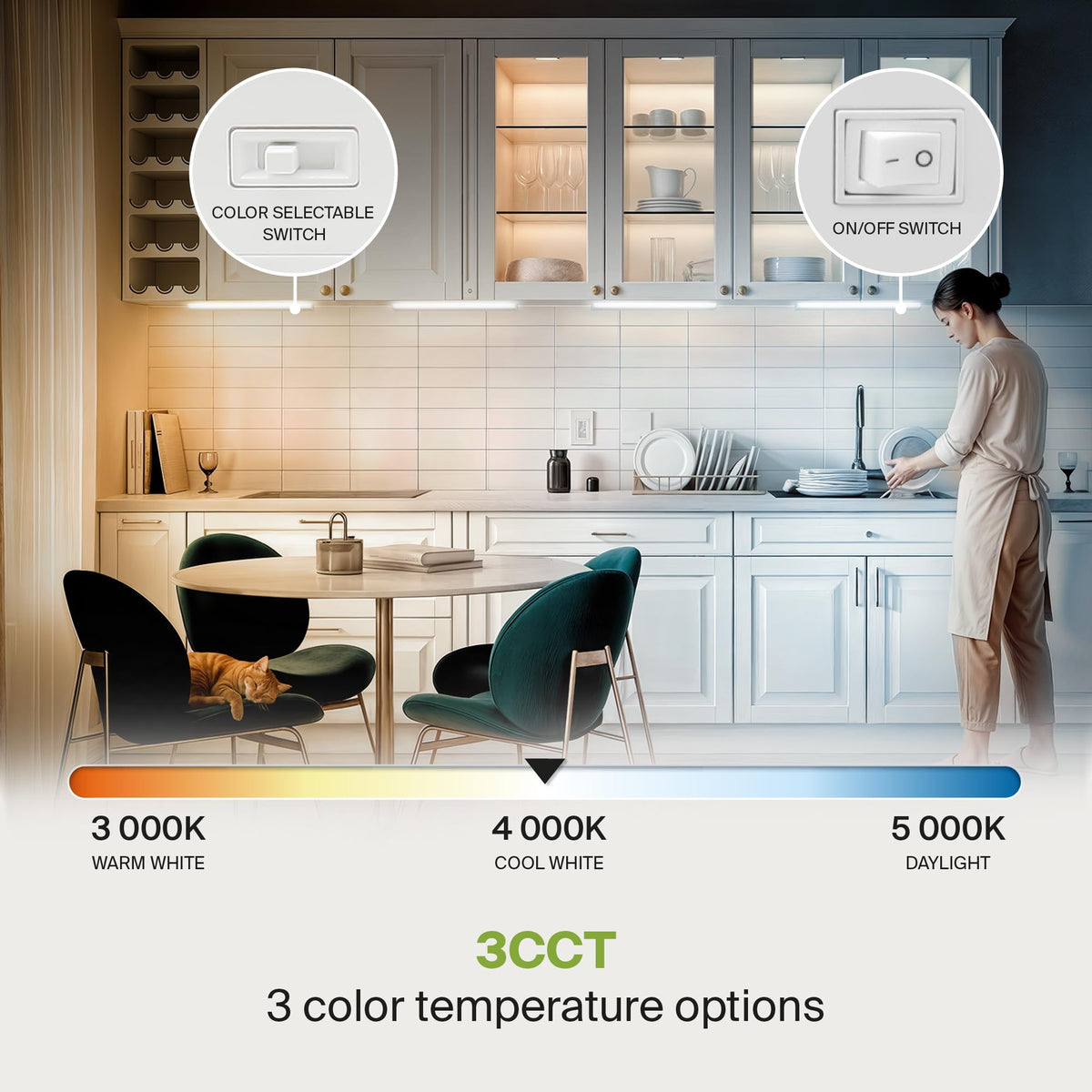 24 inch 12W Dimmable LED Under Cabinet Lighting R827