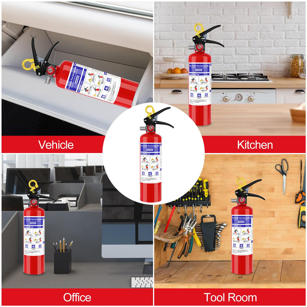 2 Pack 2.5 lb ABC Dry Chemical Fire Extinguisher J397968